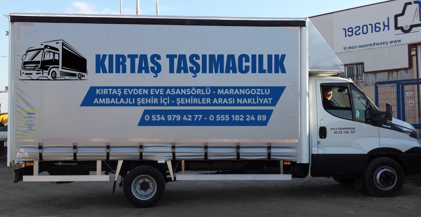 Kırtaş Nakliyat lojistik filosuna ait kamyon ile profesyonel nakliyat hizmetleri süreci.